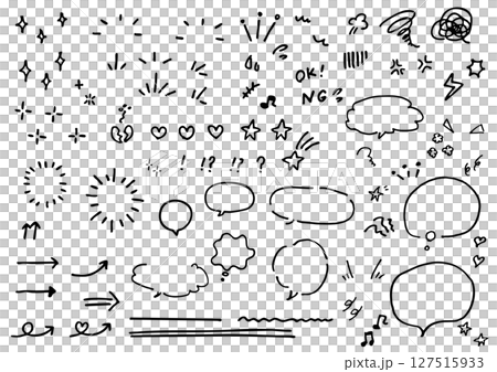 Doodle style illustration set Doodle style illustration set 127515933