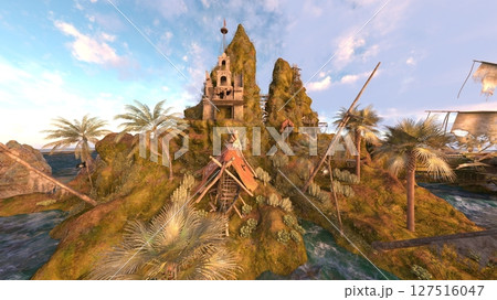 島の突端にある見張り小屋 127516047