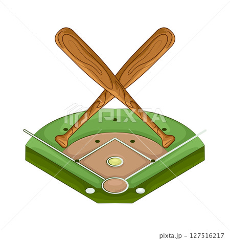 Illustration of Baseball field  127516217