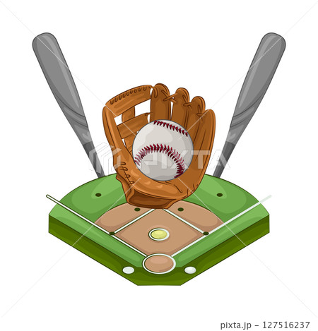 Illustration of Baseball field 127516237