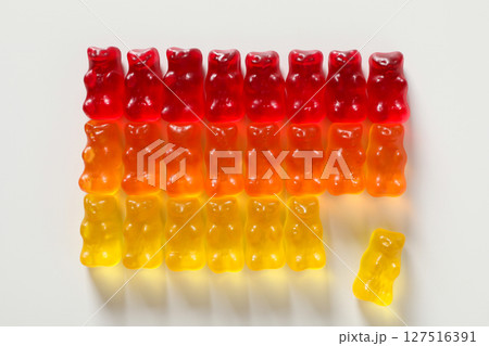 Jelly candy, concept of tasty and sweet food Jelly candy, concept of tasty and sweet food 127516391