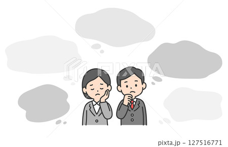 こんなお悩みありませんか?人物フキダシセット こんなお悩みありませんか?人物フキダシセット 127516771