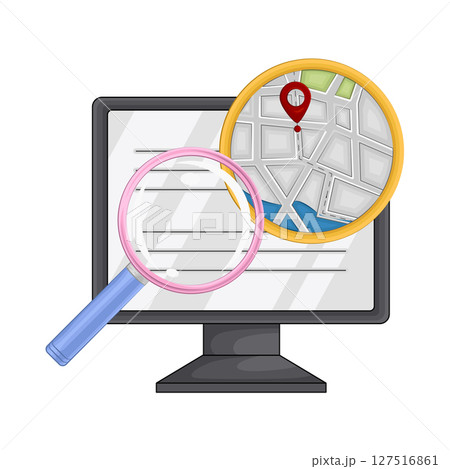 Illustration of Search Mapのイラスト素材 [127516861] - PIXTA