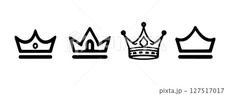 Hand drawn crown element design 127517017