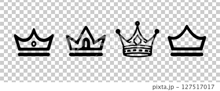 Hand drawn crown element design 127517017
