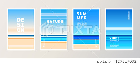 abstract cover with gradient color beach illustration abstract cover with gradient color beach illustration 127517032