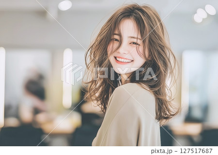 オシャレな髪型の女性「AI生成画像」 127517687