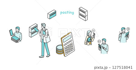 ポスティングの男性セット 127518041
