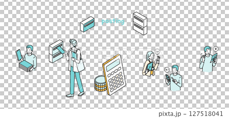 ポスティングの男性セット 127518041