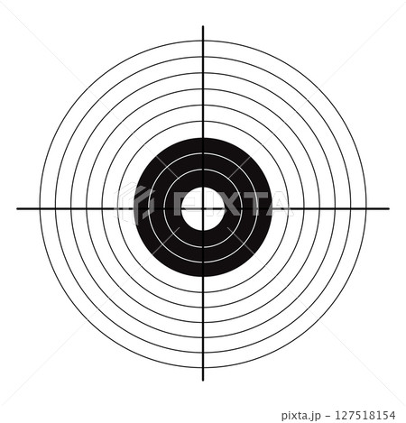 Target shooting blank paper black line with numbers. Competition or for training. Gun target. Target shooting blank paper black line with numbers. Competition or for training. Gun target. 127518154