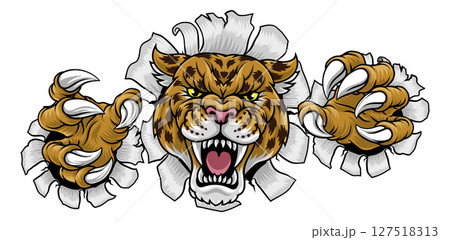 Jaguar Leopard Cheetah Panther Sports Team Mascot 127518313