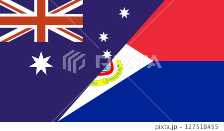 Flag of Australia and Saint Martin. Sports competitions. Political relations 127518455