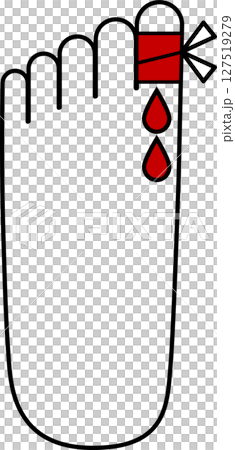 Big toe injury warning icon 127519279