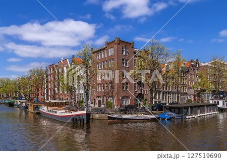 View of Amsterdam canal, Netherlands 127519690