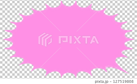 簡單的粉紅鋸齒狀氣泡 127519808