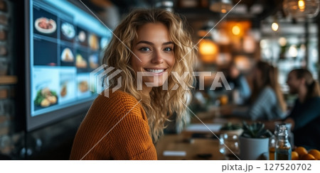 a young professional using a touchscreen interface to organize a digital project timeline a young professional using a touchscreen interface to organize a digital project timeline 127520702