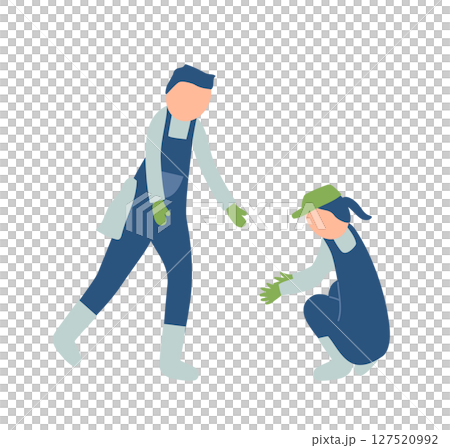 畑作業をする農家のイラスト 畑作業をする農家のイラスト 127520992