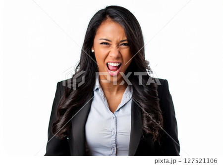 怒るスーツの女性 127521106