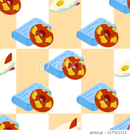 Seamless Summer Pool Float Pattern 127521513
