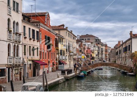Cityscape with canal in Venice, Italy 127521640
