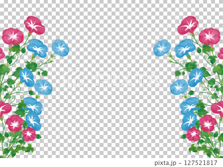 Morning glory watercolor frame 6 127521817