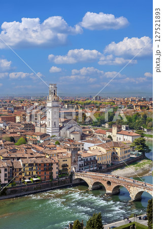 Aerial view of Verona, Italy 127521893