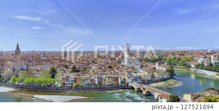 Aerial view of Verona, Italy 127521894