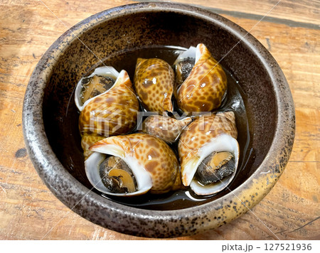 バイ貝の煮付け料理 127521936