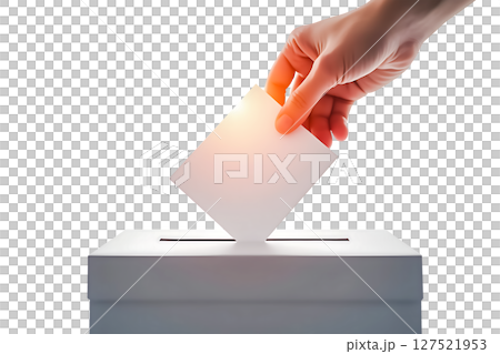 投票箱裡的一票和一束耀眼的光芒 127521953