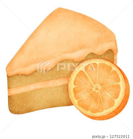 slice of orange cake slice of orange cake 127522011