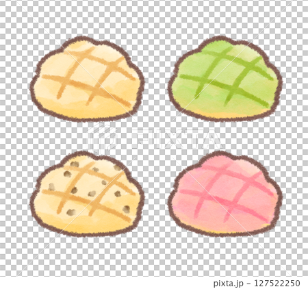 各種瓜子麵包的插圖 各種瓜子麵包的插圖 127522250