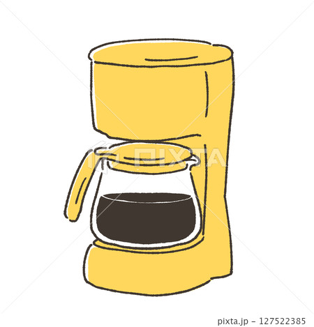 コーヒーメーカーのシンプルなイラスト 127522385