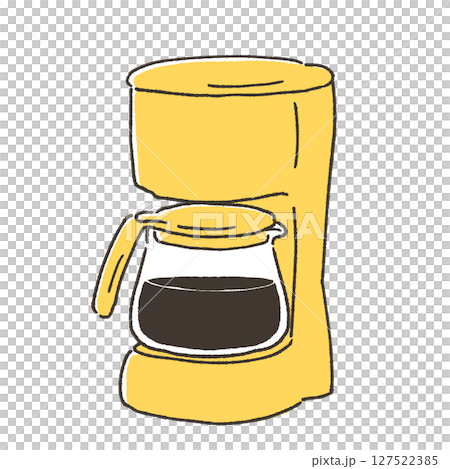 コーヒーメーカーのシンプルなイラスト 127522385