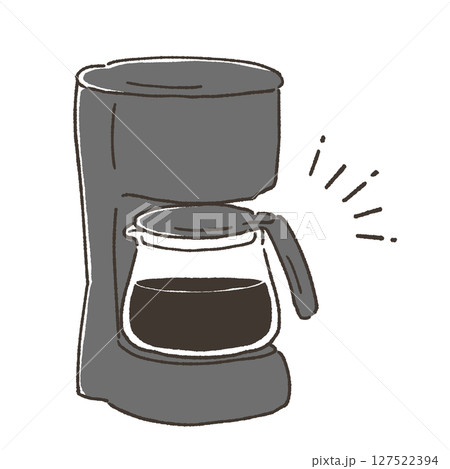 コーヒーメーカーのシンプルなイラスト 127522394