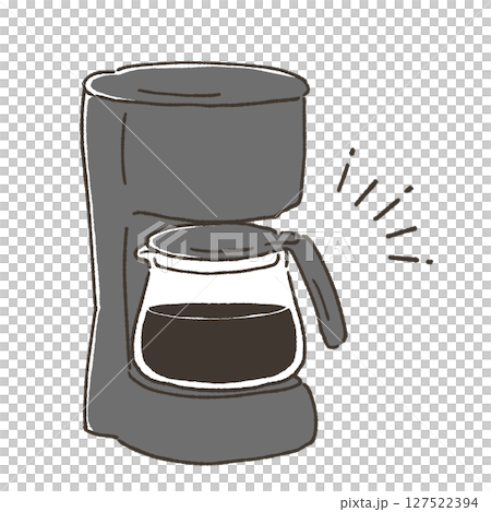 コーヒーメーカーのシンプルなイラスト 127522394
