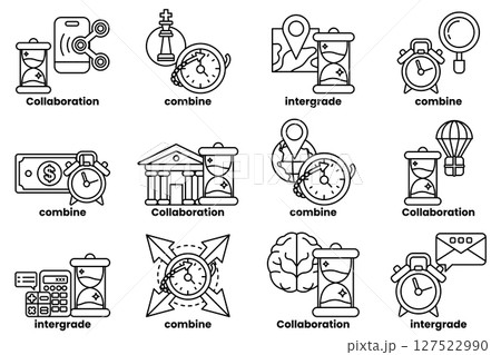 The image is a collection of different clock faces The image is a collection of different clock faces 127522990