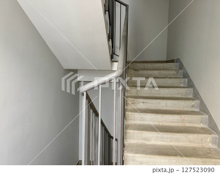 Landing in an apartment building in a new building. High quality photo Landing in an apartment building in a new building. High quality photo 127523090