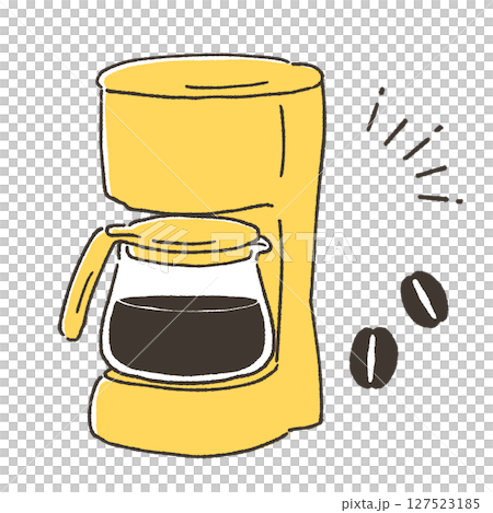 コーヒーメーカーのシンプルなイラスト 127523185