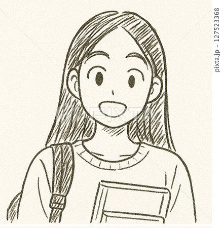 日本人若い女性!10代、20代、30代、40代ぐらいの大人学生~OLの笑顔!スマイルAIイラスト 日本人若い女性!10代、20代、30代、40代ぐらいの大人学生~OLの笑顔!スマイルAIイラスト 127523368