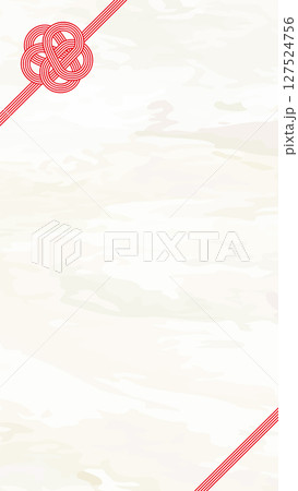 水引のベクターイラスト 熨斗　プレゼント用包装用紙背景 127524756
