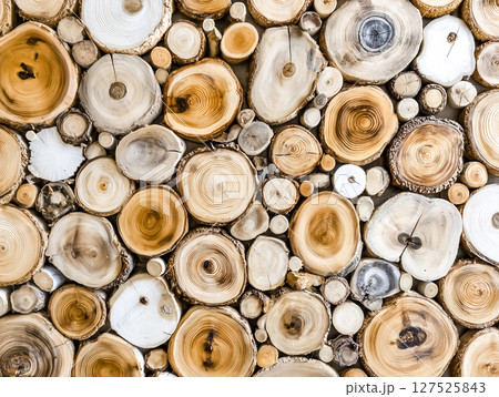 積み重ねられた木材 積み重ねられた木材 127525843