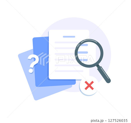 data, information, word not found concept illustration flat design vector 127526035