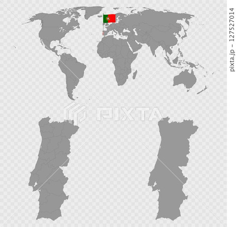 Portugal Map Set with World Location. Portugal Map Set with World Location. 127527014