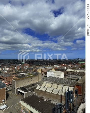 Dublin is Ireland capital featuring very old streetscapes. Historic architecture and cultural vibrancy define its charm. 127528433
