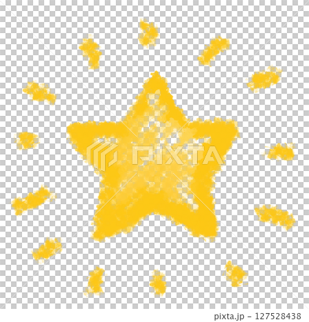 手繪閃亮星素材 手繪閃亮星素材 127528438