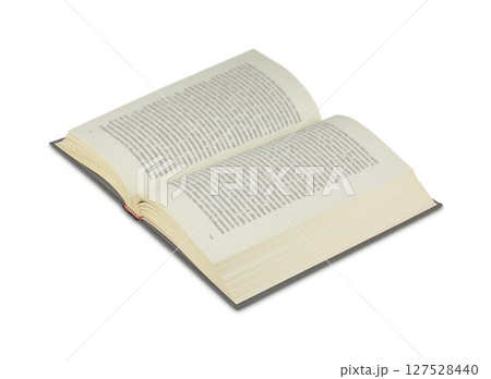 Open Book. Hardcover book isolated on white background. Stock photo Open Book. Hardcover book isolated on white background. Stock photo 127528440