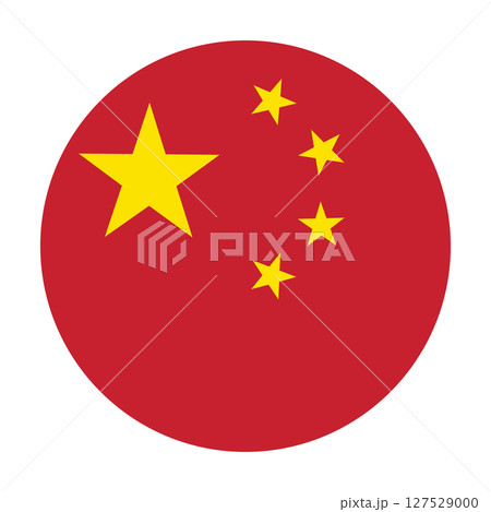 Flag of China round shape, national symbol Flag of China round shape, national symbol 127529000