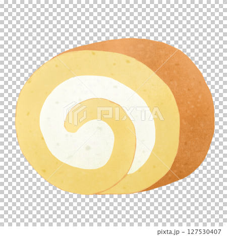Plain vanilla roll cake Plain vanilla roll cake 127530407