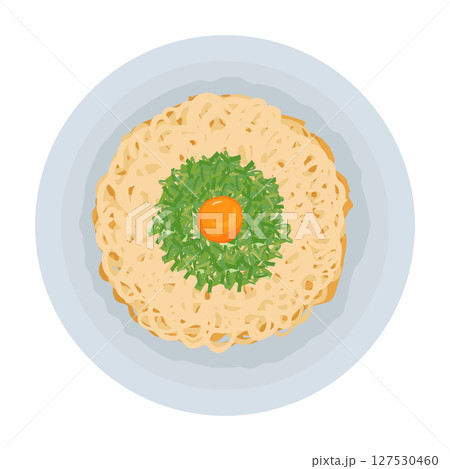 アレンジ袋麺のイラスト アレンジ袋麺のイラスト 127530460