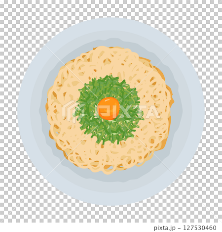 アレンジ袋麺のイラスト アレンジ袋麺のイラスト 127530460